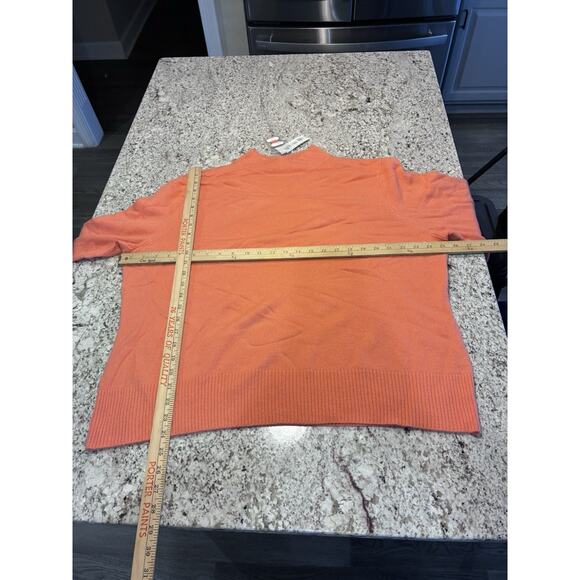 Women's Investments Mock Neck Orange Cashmere Sweater Size 2X - Picture 8 of 8